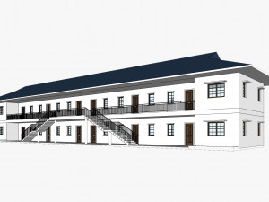 8 unit apartment affordable social housing building architecture 3Dモデル