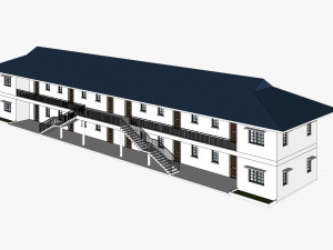 8 unit apartment affordable social housing building architecture 3D 模型