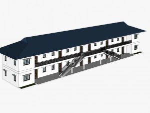 8 unit apartment affordable social housing building architecture 3D Model