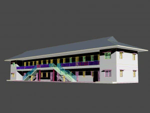 8 unit apartment affordable social housing building architecture 3D Model