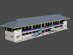 8 unit apartment affordable social housing building architecture 3D Model