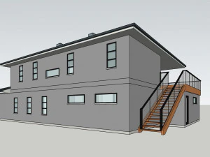 typical modern american house architecture 3D Model