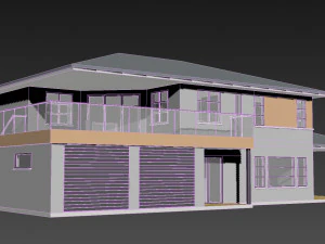 typical modern american house architecture 3D Model