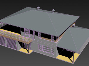 typical modern american house architecture 3D 模型