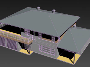typical modern american house architecture 3D Model