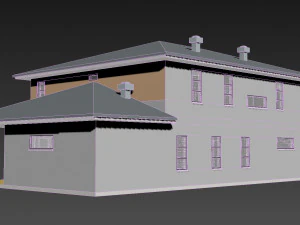 typical modern american house architecture 3D Model