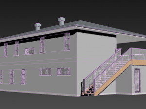 typical modern american house architecture 3D 模型