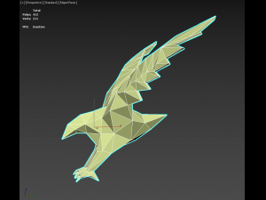 Low Poly Eagle Art Sculpture Modelo 3D