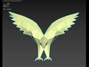 Low Poly Eagle Art Sculpture 3D Model