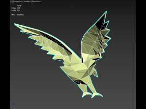 Low Poly Eagle Art Sculpture Modelo 3D