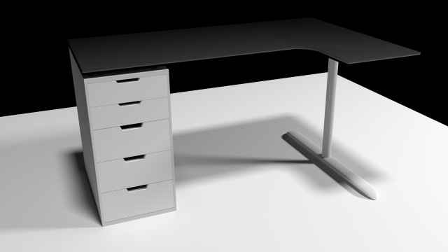 computer desk 3D-Modell .c4d .max .obj .3ds .fbx .stl .blend 
