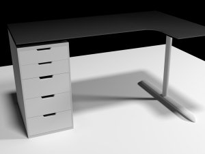computer desk 3D Model