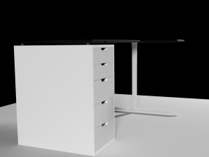 computer desk 3D-Modell