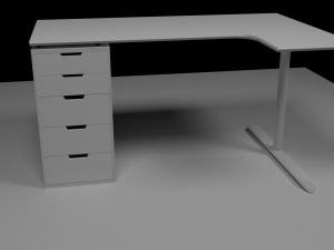 computer desk 3D-Modell