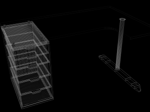 computer desk 3D-Modell
