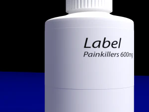 painkiller-medicine bottle 3D Model