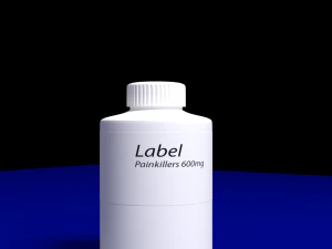 painkiller-medicine bottle 3D Model