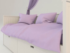 childrens canopy bed Modello 3D