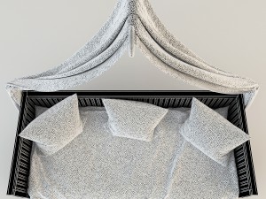 childrens canopy bed Modello 3D