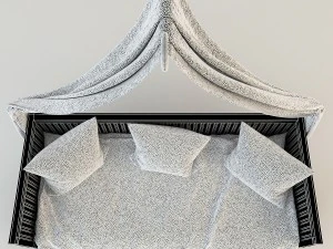childrens canopy bed 3D Model