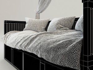 childrens canopy bed Modello 3D