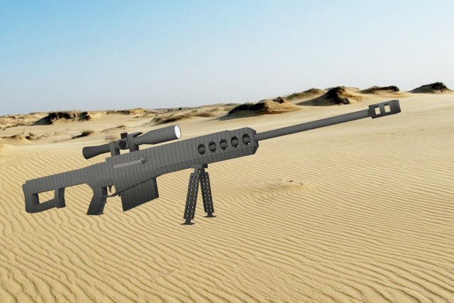 baretta m107 Model 3D .c4d .max .obj .3ds .fbx .stl .blend 