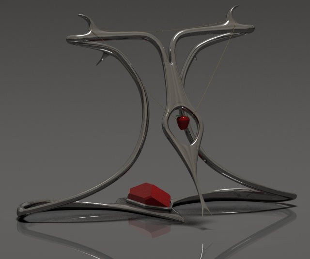 snake necklace display stand 3D Model .c4d .max .obj .3ds .fbx .stl .blend 