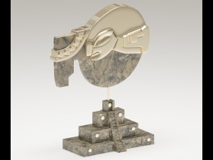 mayan face statuette 3D Model