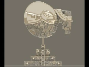 mayan face statuette 3D Model