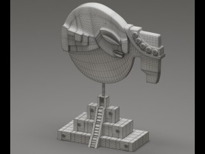 mayan face statuette 3D Model