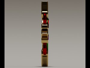 mayan alien golden sun Model 3D