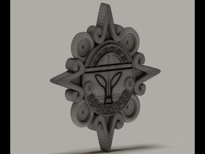 mayan alien golden sun Model 3D