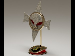 mayan alien emblem statuette 3D Model
