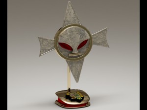 mayan alien emblem statuette 3D मॉडल