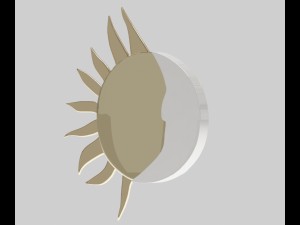 sun moon Modelo 3D