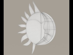sun moon Modelo 3D