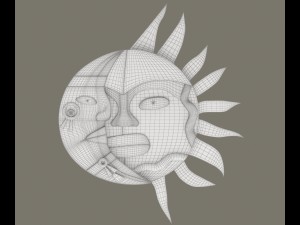 sun moon Modelo 3D
