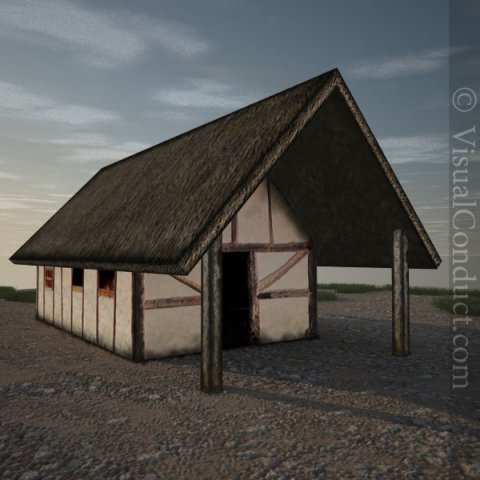 medieval house 3D Model .c4d .max .obj .3ds .fbx .stl .blend 