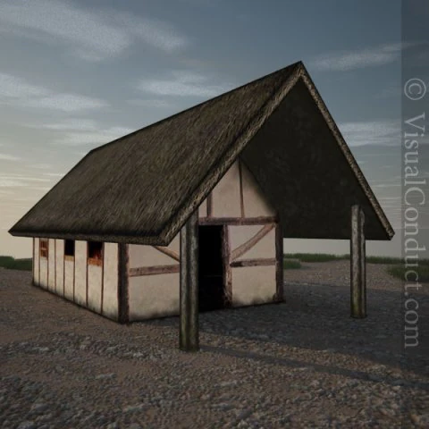 medieval house 3D Model .c4d .max .obj .3ds .fbx .stl .blend 