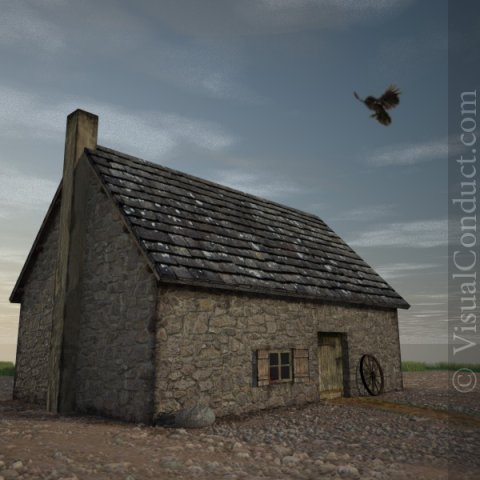 medieval farmhouse 2 3D Модель .c4d .max .obj .3ds .fbx .stl .blend