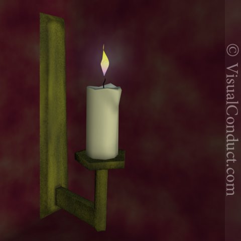 candle stick 3D Model .c4d .max .obj .3ds .fbx .stl .blend 