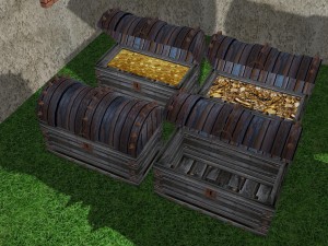 medieval chest 3D 모델