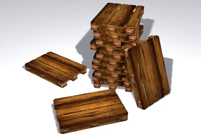 pallet 3D Model .c4d .max .obj .3ds .fbx .stl .blend 