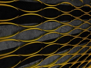 gold wall pannel 3D 模型