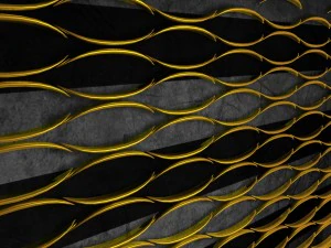 золоте настінне панно 3D Модель