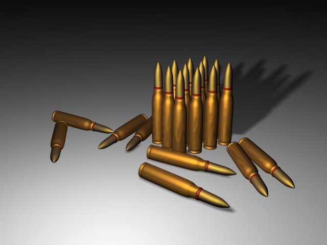 bullet 3D Модель .c4d .max .obj .3ds .fbx .stl .blend 