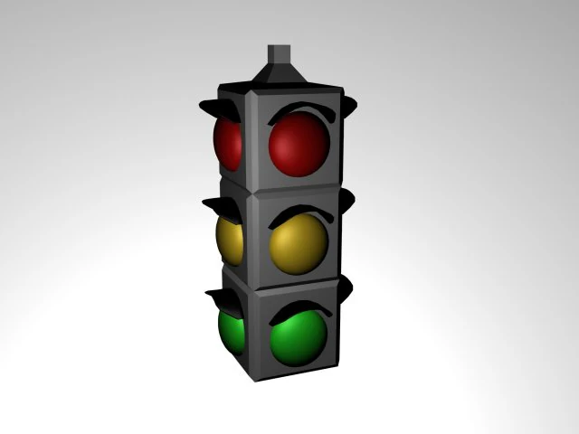 traffic light 3D Model .c4d .max .obj .3ds .fbx .stl .blend