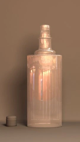 glass bottle 3D Model .c4d .max .obj .3ds .fbx .stl .blend 