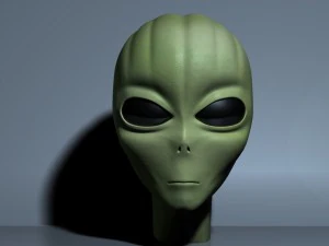 외계인 머리 3D 모델