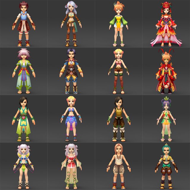 quality fantasy character collection 3D Модель .c4d .max .obj .3ds .fbx .stl .blend 